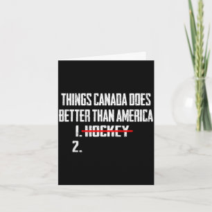 Carte Choses que le Canada fait mieux que l'Amérique 1 h