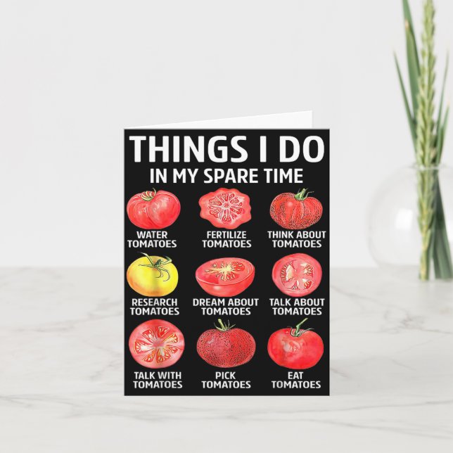Carte Choses Rétro à Faire Pendant les Tomates de Temps  (Devant)