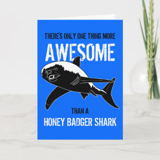 Carte Chou-blaireau requin (Anniversaire)