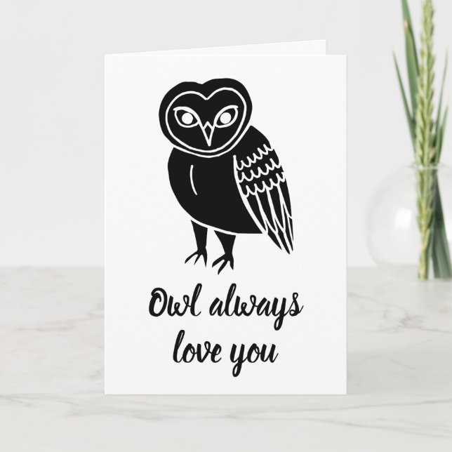 Carte Chouette Amour Toujours Toi (Devant)
