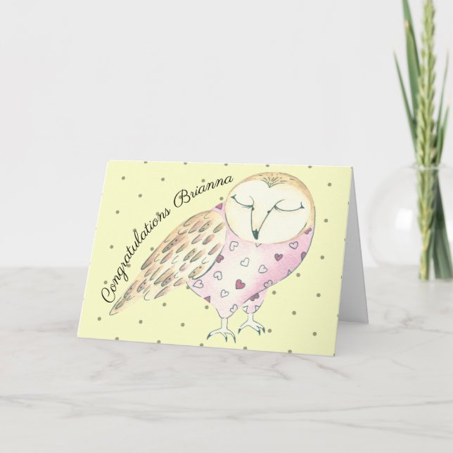 Carte Chouette Capricieuse Personnalisée (Devant)