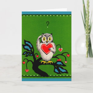 Carte Chouette de la Saint-Valentin