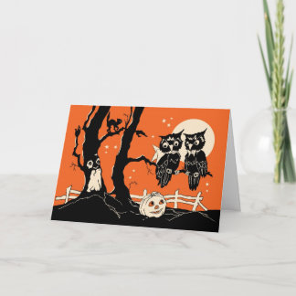 Carte Chouette d'Halloween