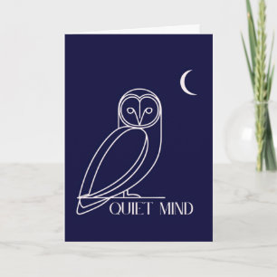 Carte Chouette esprit calme – Conception minimaliste de