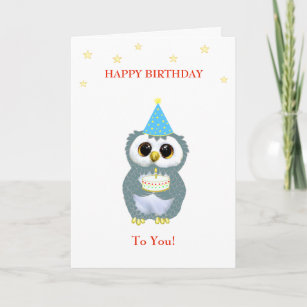 Cartes Hibou D Anniversaire Zazzle Fr