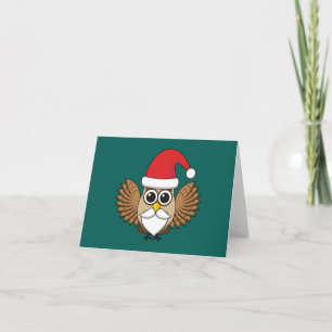 Carte Chouette Père Noël
