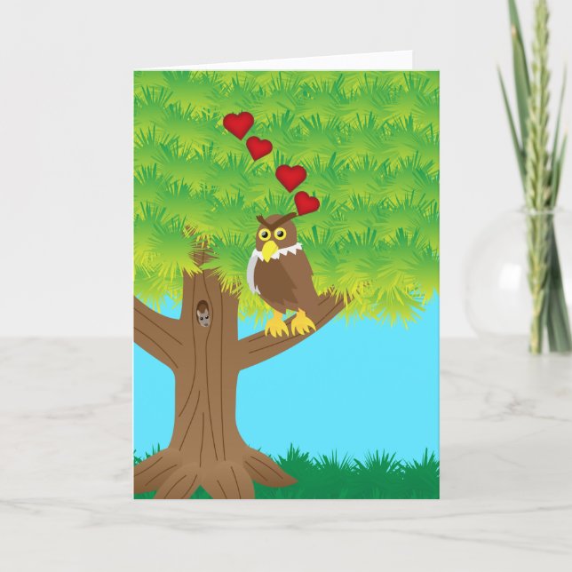 Carte Chouette t'aime toujours (Devant)