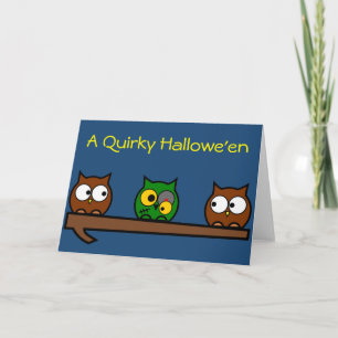 Carte Chouettes brunes Zombie