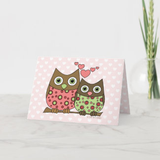 Carte Chouettes d'amour