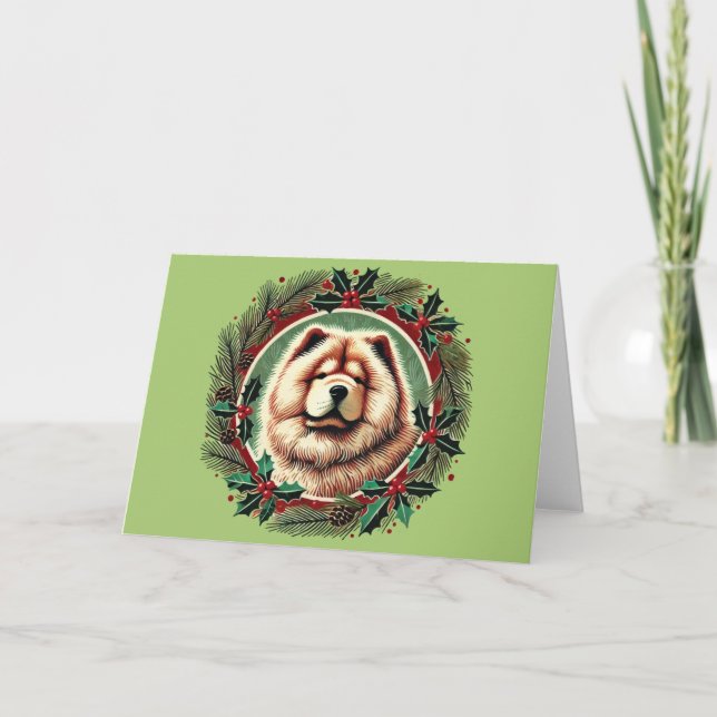Carte Chow Chow Christmas chow chien (Devant)