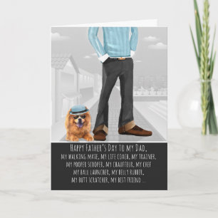 Carte Chow Chow de la Fête des pères de chien