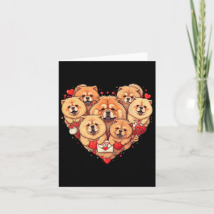 Carte Chow Chow drôle coeur Saint Valentin Chow Chow Fem