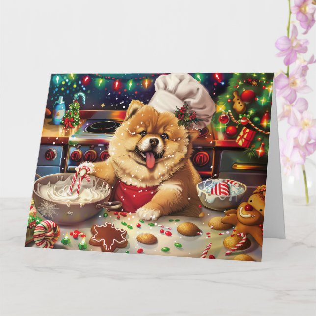 Carte Chow Chow Holiday Baking : Festive Noël (Orchidée)