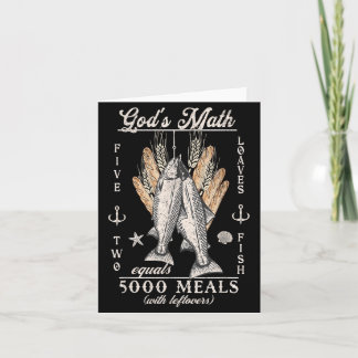 Carte Chrétien 2 Poissons 5 Breads 5000 Contre