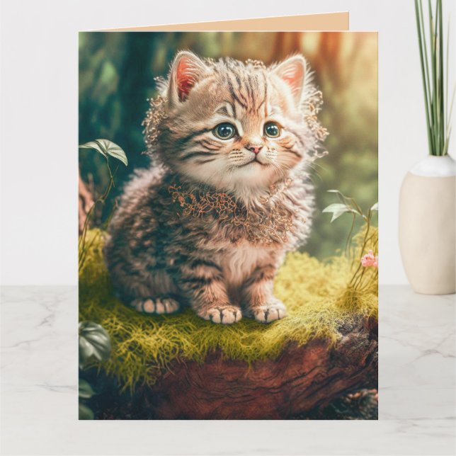 CARTE CHRÉTIEN CHAT ANNIVERSAIRE PHILIPPIENS 1:3 SALUT (Devant)