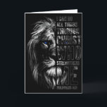 Carte Chrétien Je peux faire toutes choses par le Christ<br><div class="desc">Chrétien Je peux faire toutes choses par le Christ Lion Foi Premium Tri-blend</div>
