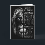 Carte Chrétien Je peux faire toutes choses par le Christ<br><div class="desc">Chrétien Je peux faire toutes choses par le Christ Lion Foi Premium Tri-blend</div>