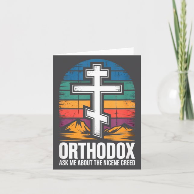 Carte Chrétien orthodoxe, demandez-moi le symbole de Nic (Devant)