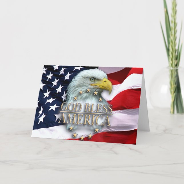 CARTE CHRÉTIEN PATRIOTIQUE AMÉRICAIN (Devant)