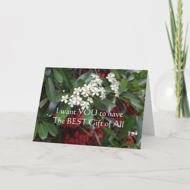 Carte chrétienne avec message évangélique (Devant)