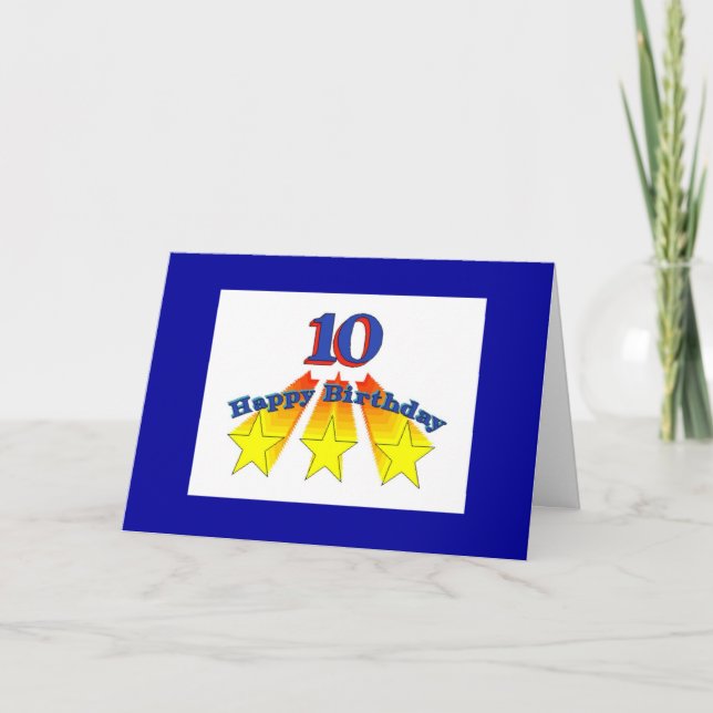 Carte chrétienne d'anniversaire de 10 ans (Devant)
