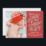 Carte chrétienne de From Santa Birth Announcement<br><div class="desc">Célébrez la saison avec cette carte de vacances moderne et élégante de Berry Berry Sweet. Visitez WWW.BERRYBERRYSWEET.COM pour plus de détails sur nos collections de vacances.</div>
