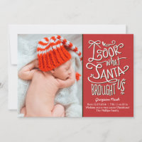 Carte chrétienne de From Santa Birth Announcement