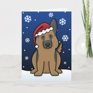 Carte chrétienne de Kawaii German Shepherd