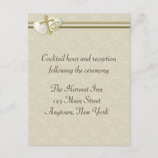 Carte chrétienne de réception de mariage