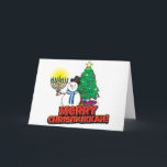 Carte Chrismukkah<br><div class="desc">C'est une grande et amusante carte Chrismukkah pour la saison de décembre. Si vous ou quelqu'un que vous connaissez fêtez à la fois Noël et Hanoukka alors il y a des chances qu'ils connaissent ou fêtent Chrismukkah !</div>