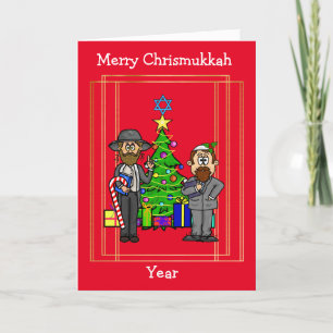 Carte Chrismukkah deux garçons juifs