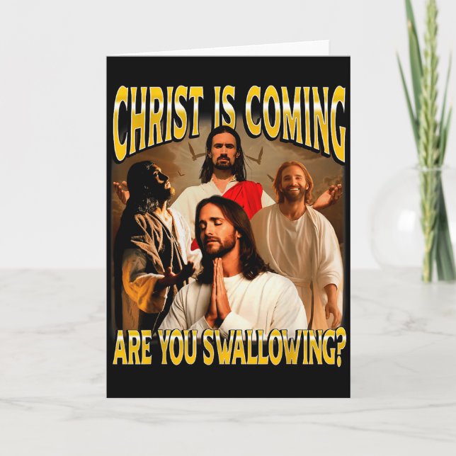 Carte Christ Arrive Préparez Votre Coeur Rétro Hommes Fe (Devant)