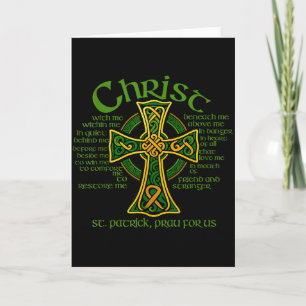 Carte Christ Avec Moi Croix Celtique St. Patrick Breastp