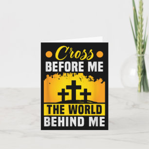 Carte Christ Croix Avant Moi Le Monde Derrière Moi Chris