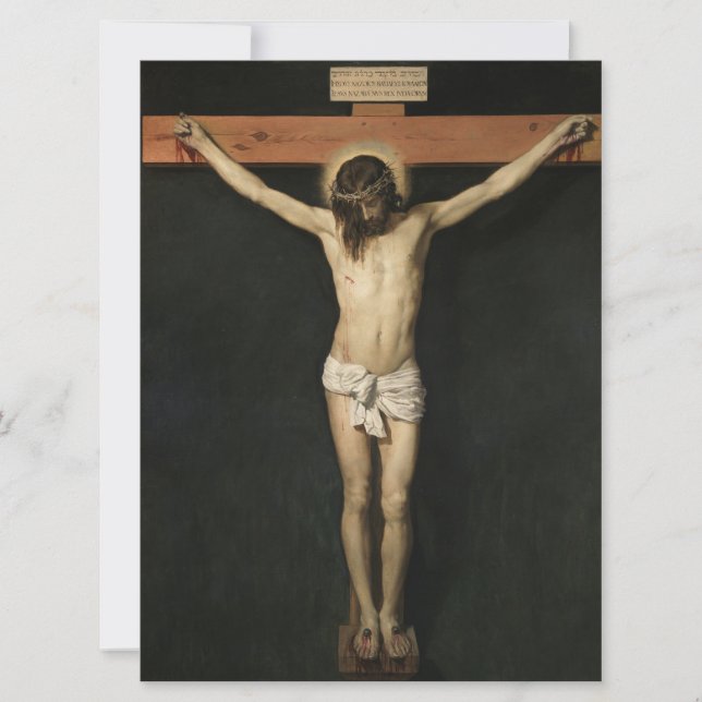 Carte Christ crucifié sur la Croix (foi) (Vélasquez) (Devant)