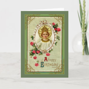 Carte Christ Roi Anniversaire Enfant Jésus Roses