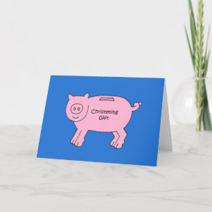 Carte Christening Cadeau Argent Enfermé