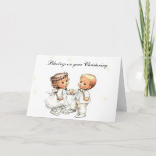 CARTE CHRISTENING GREETING CARD