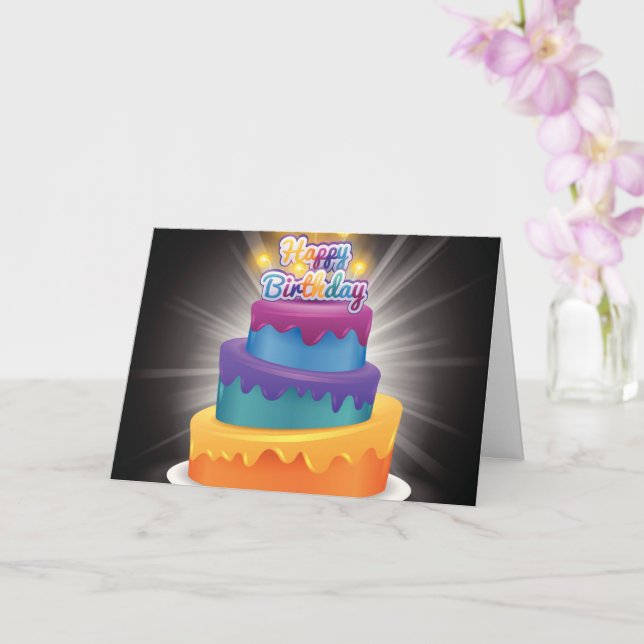 Carte Christian Birthday (Orchidée)