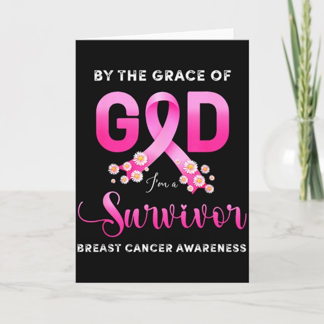 Carte Christian By Grace Of God Survivor Breast Cancer A (Devant)