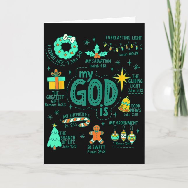 Carte Christian Christmas My God Is Jesus Is The Reason  (Devant)