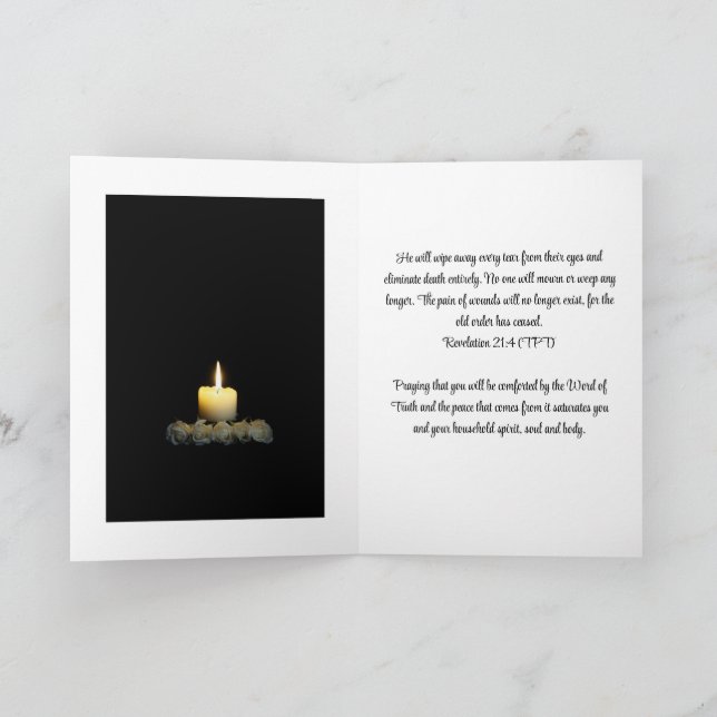 Carte Christian Condolence (Intérieur)