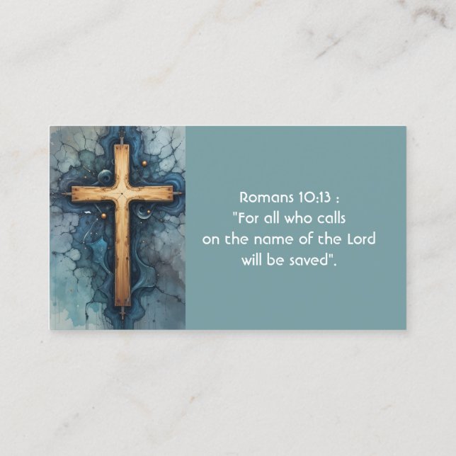 Carte Christian Crucifix Cross Evangelism (Dos)