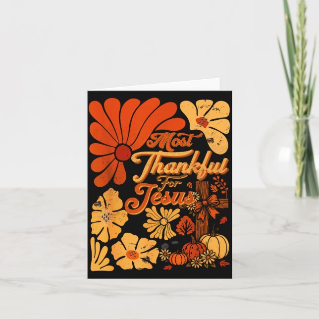 Carte Christian Fall Thanksgiving Autumn Most Thankful F (Devant)