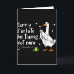 Carte Christian Goose Désolé pour mon retard Son timing<br><div class="desc">Christian Goose Désolé pour mon retard Son timing pas le mien Religieux</div>
