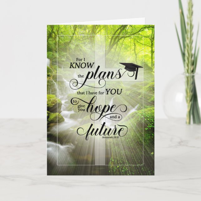 Carte Christian Graduation Félicitations Forest Creek (Devant)