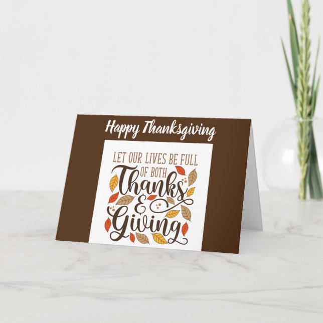 Carte Christian Thanksgiving (Devant)