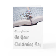 Carte Christine de Godparents à Godchild