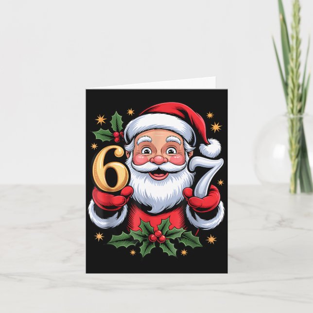 Carte Christmas 67 Funny Xmas Six Seven Ugly Sweater 6 7 (Devant)