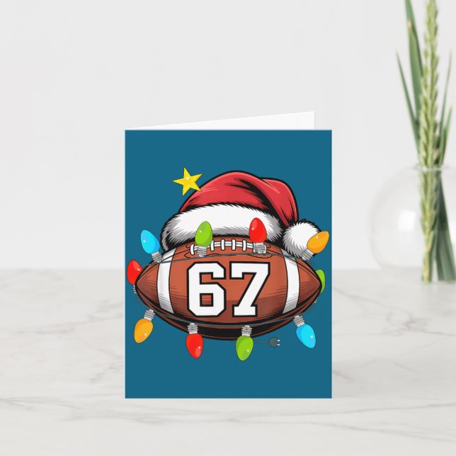 Carte Christmas 67 Meme Football Santa Hat Funny Xmas Bo (Devant)